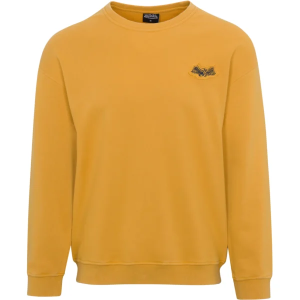 Von Dutch Mustard French Terry Crew Neck Sweater