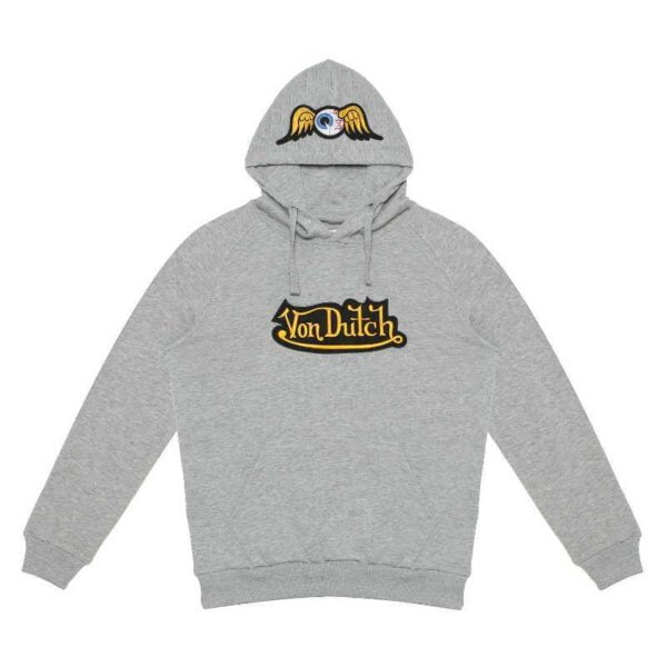 Von Dutch Black Gold Oval Logo Grey Hoodie