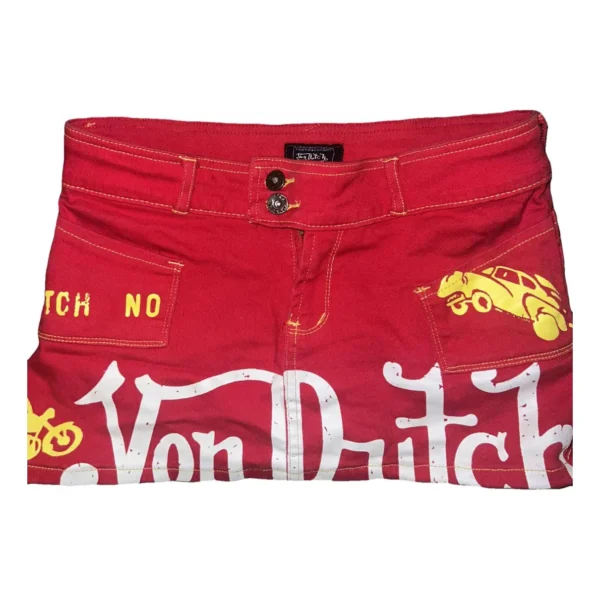 Von Dutch Red Mini Skirt