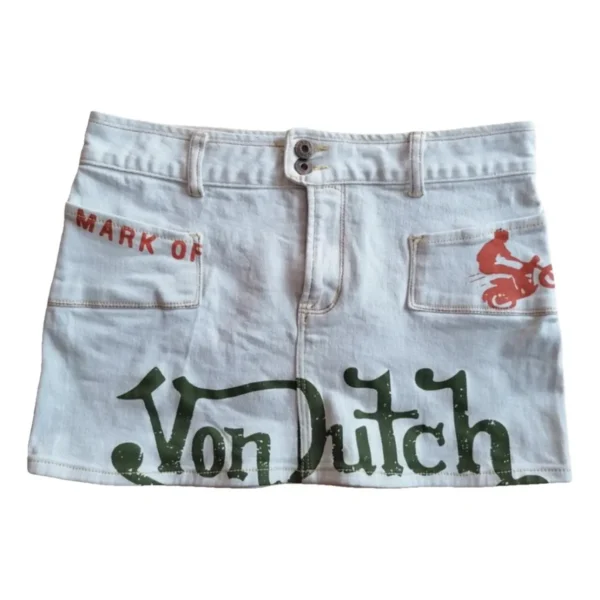 Von Dutch White Mini Skirt